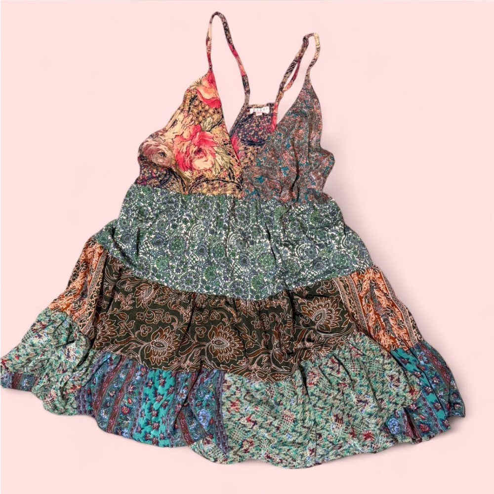 Multicolor Bohemian Patchwork Dress